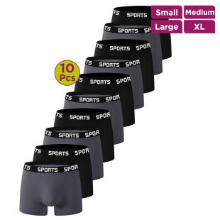 Luxurious Trendy Underwear Assorted Colors for Men - 10Pcs