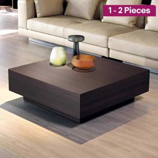 Side Table of Oak Wood with Drawers