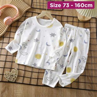 Boys and Girls Long-Sleeve Cotton Summer Pajama