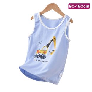 Boys Cotton Undershirt with Excavator Design