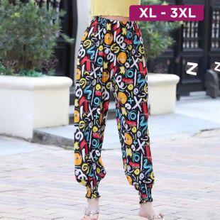 Polished Ice Silk Summer Loose Pants for Women