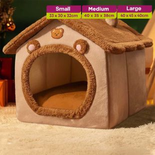 بيت صغير بتصميم Bear Cookies قابل للطي للحيوانات أليفة