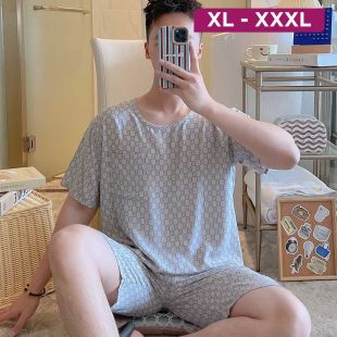 Comfortable Boys Pajamas Set with Black Grid Design