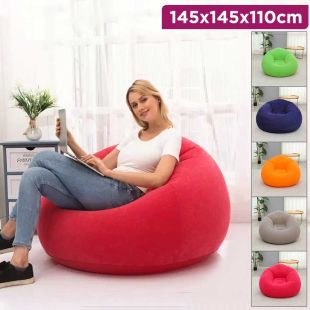 Inflatable Velvet Sofa 85 x 110 x 110cm