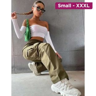 High-Waisted Cargo Pants for Women