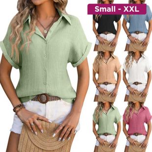 Elegant Pleated Casual Shirt for Women