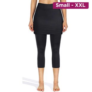 Skirted Sports Leggings with Pockets for Women
