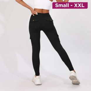 Pocket Button Sports Leggings for Women