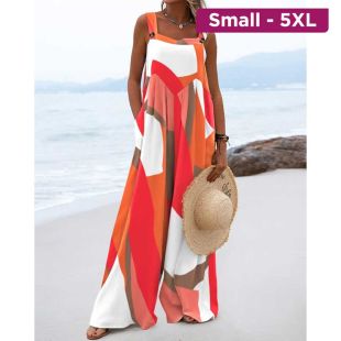 Summer Color Sleeveless Jumpsuit For Women