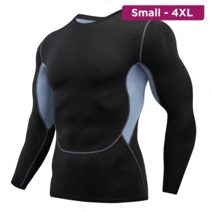 Elegant Men's Long-Sleeve Sports T-Shirt