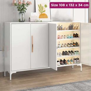 منظم أحذية فولاذي بسعة كبيرة - 108 × 132 × 34 سم