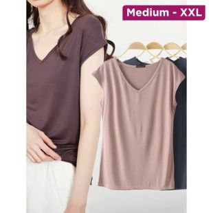 Loose Short-Sleeve Basic T-shirt for Women