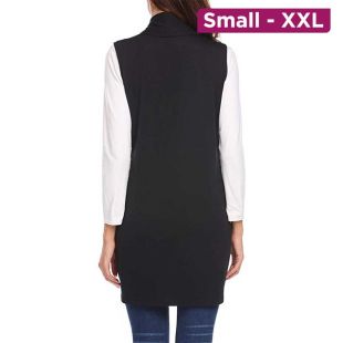 Women’s Oversized Sleeveless Shawl Cardigan Vest