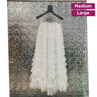 Elegant Tiered Mesh Skirt for Women