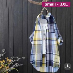 Fashion Checkered Blouse Women Casual Jacket Women