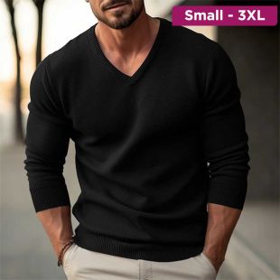 V Neck Knit Sweater for Men