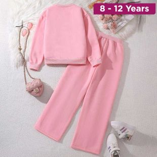 طقم سويت شيرت وبنطلون أنيق للبنات