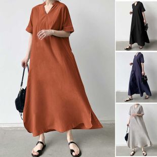 Korean Summer Dress With Japanese Temperament Loose Short Sleeves