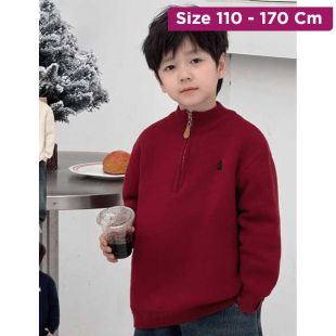 سويتشيرت مع ياقة بسحاب للأطفال