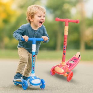 3-Wheel Scooter with LED Lights and Music for Kids