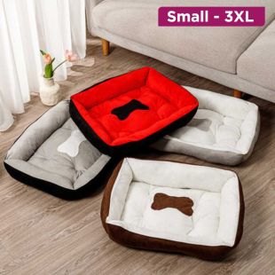 Padded & Cozy Pet Bed with Bone Design