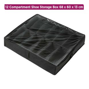 12 Compartment Shoe Storage Box 68 x 60 x 13 cm