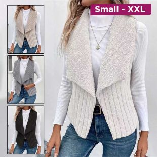 Casual Plain Sleeveless Autumn Jacket For Women