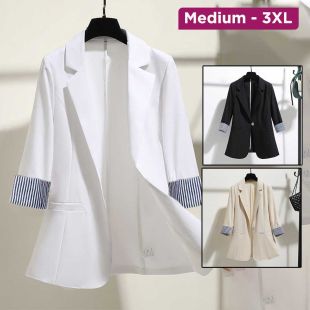 Chic Korean Design Long Sleeve Blazer For Women