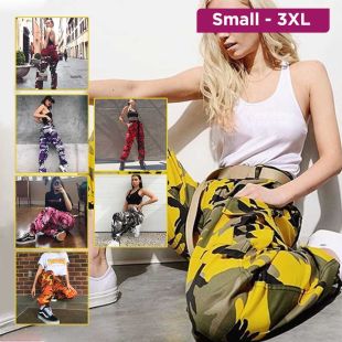 Casual Camouflage Workwear Denim Pants For Women