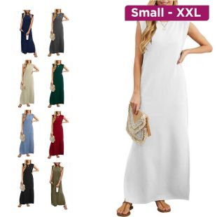 Ladies Summer Casual Loose Long Dress