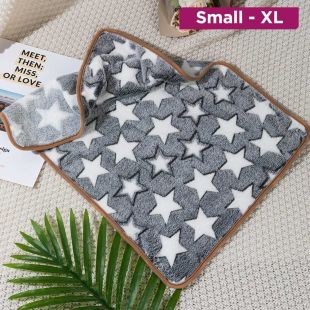 Velvet Star Print Blanket for Pets