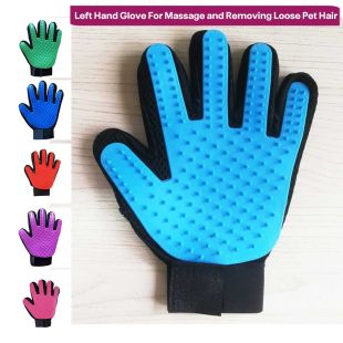 Left Hand Glove For Massage and Removing Loose Pet Hair