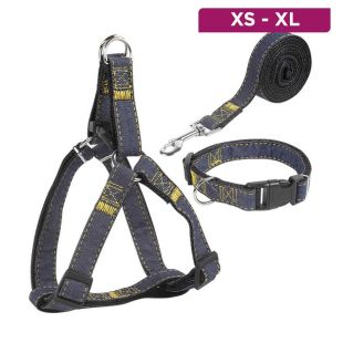 Dog Leash Harness Collar Set