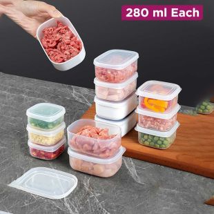 Plastic Food Storage Box Set 280 ml Each