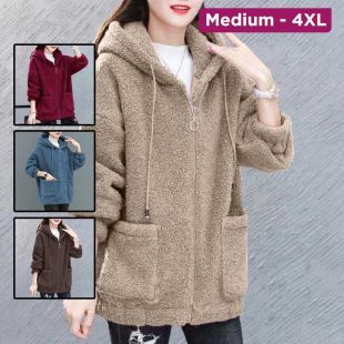 Soft Fleece Hooded Jacket Women