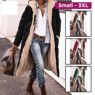 Elegant Hooded Padded Coat Women