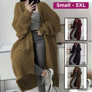 Long Oversized Winter Cardigan Women