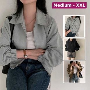 Soft Short Zipper Jacket Women