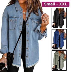 Women’s Denim Shirt Jacket Street Style