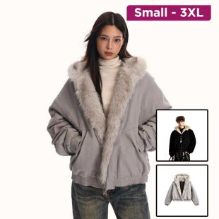 Thick Fur Lined Hooded Jacket