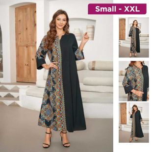 Women's Elegant Printed Long Dress