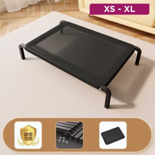 سرير كلب مرتفع بتصميم عسكري لجميع الفصول مع قماش شبكي سميك قابل للإزالة