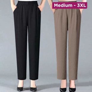 Linen High-Waisted Pants for Women