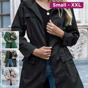 Windbreaker Rain Hooded Jacket for Women