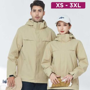 3 in 1 Solid Color Jacket with Removable Fleece Inner for Men and Women