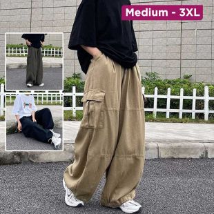 Streetwear Work Pants for Men Harajuku Loose Fit Retro Style