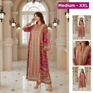 Elegant Printed Long Dress For Women