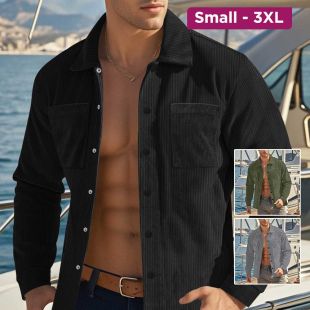 Autumn Velvet Thin Collar Casual Long Sleeve Shirt For Men