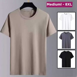 Plain Short Sleeves Summer T-shirt For Men