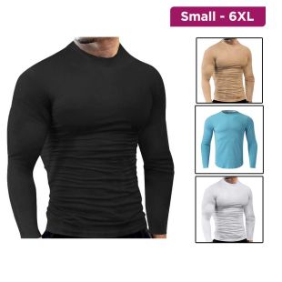 Solid Autumn Long Sleeve T-Shirt For Men